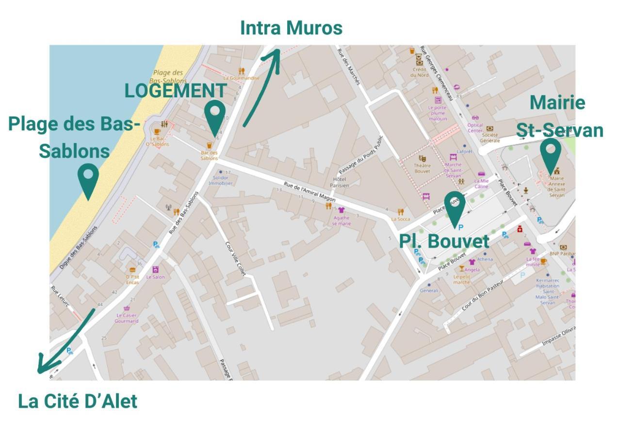 Les Letruns - Appart - 3 Pers - Vue Sur La Mer Saint-Malo Eksteriør bilde